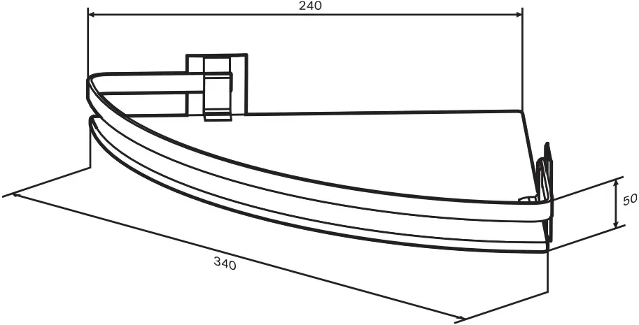 Полка для ванны угловая AM.PM Sense L хром A7456100 - 8