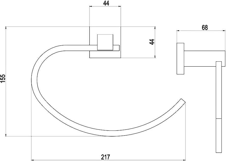 Полотенцедержатель Timo Selene (10050/00 chrome) - 1