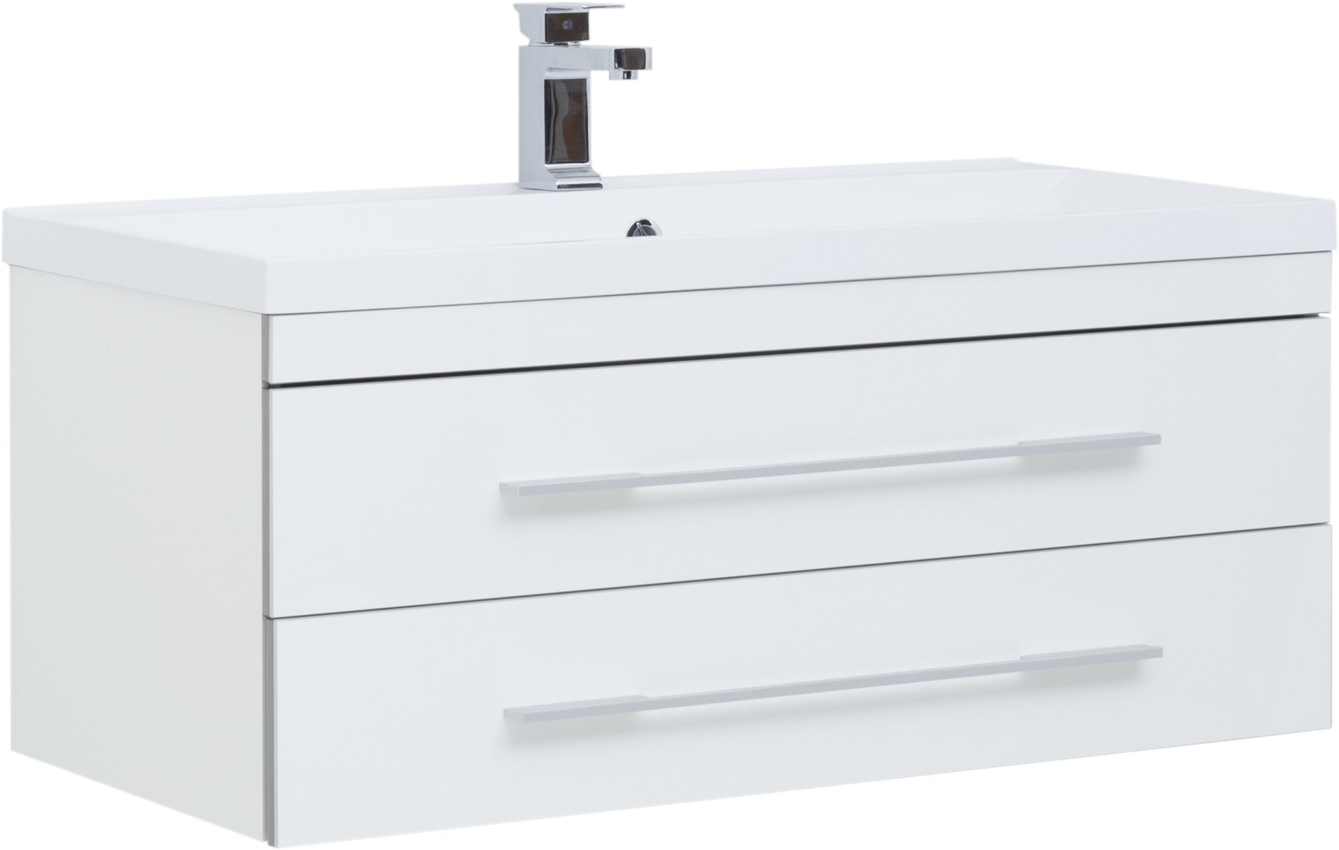 Тумба с раковиной Aquanet Верона 100 подвесная белая - 1