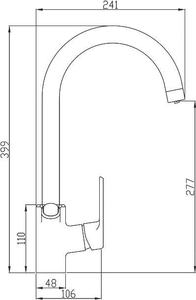 Смеситель для кухни SH 901 BLACK BR - 1