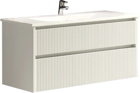 Тумба с раковиной Sanvit Рольф-2 100 белый глянец - 0