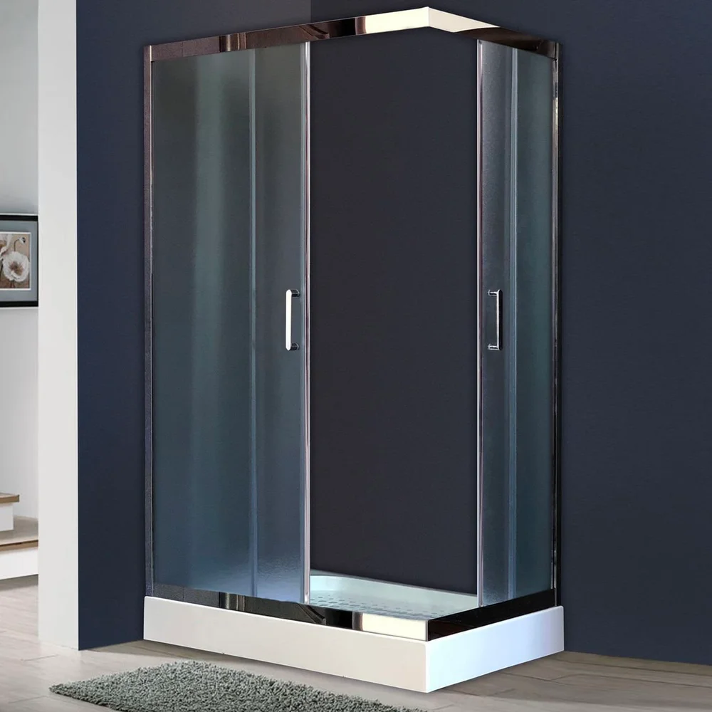 Душевой уголок Royal Bath HPD 120х80 профиль хром стекло рифленое RB8120HPD-C-CH - 0