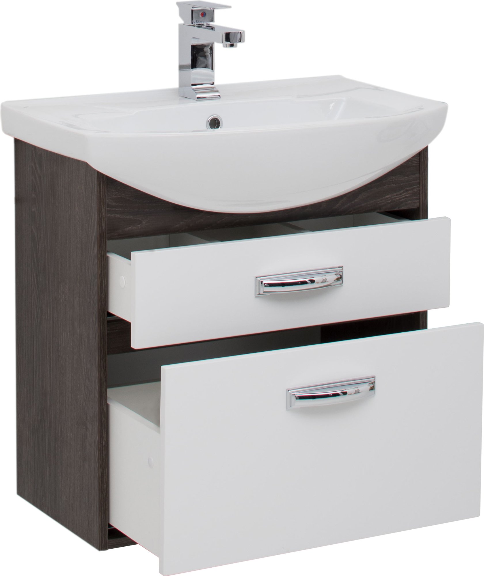 Тумба с раковиной Aquanet Грейс 65 2 ящика, дуб кантенбери - 3