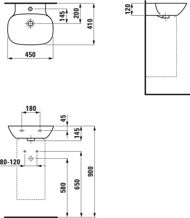Подвесная раковина Laufen Ino  8.1530.1.000.104.1 - 3