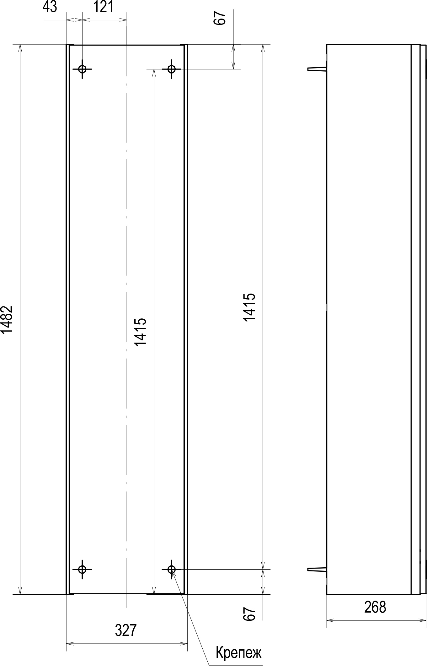 Шкаф-пенал STWORKI Ноттвиль 150 бежевый шелк ppJUL.150-216.215 - 2
