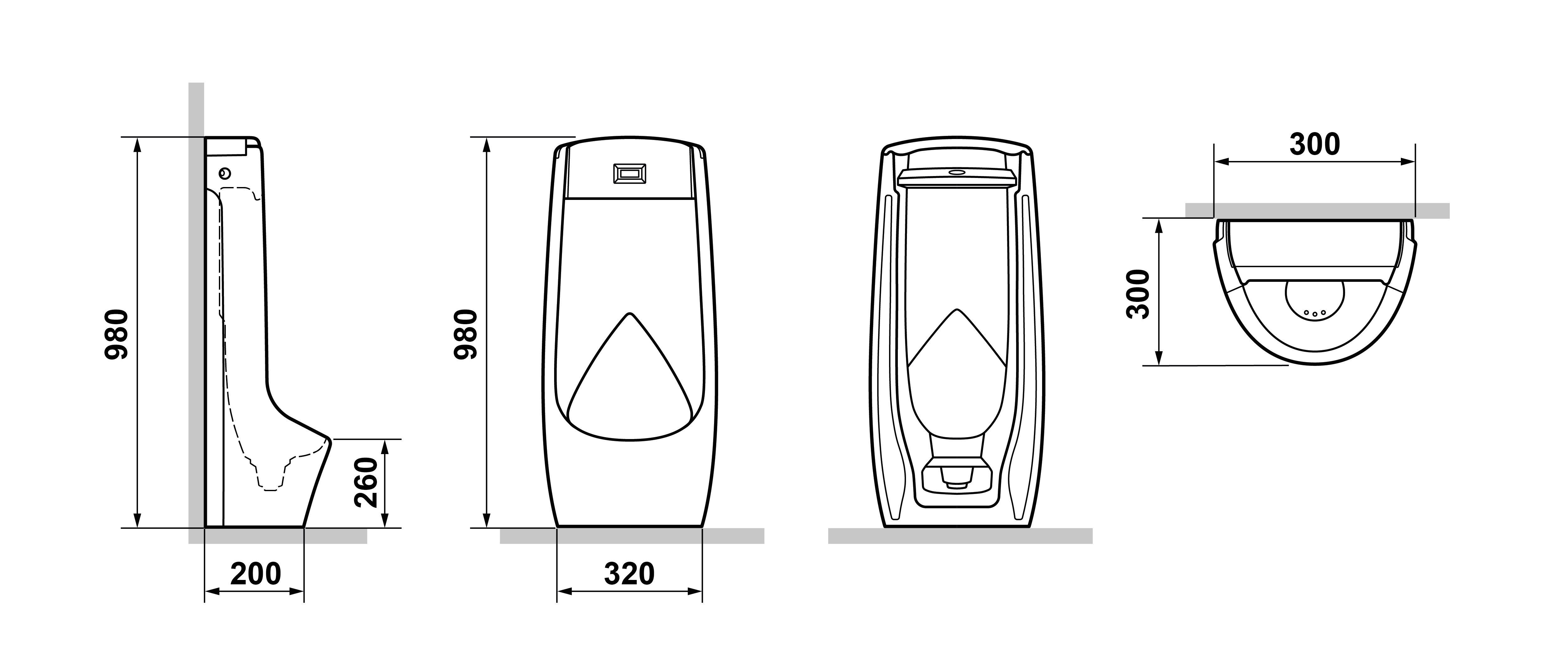 Писсуар напольный автоматический (сенсорный) Laguraty Sensor 412 - 2