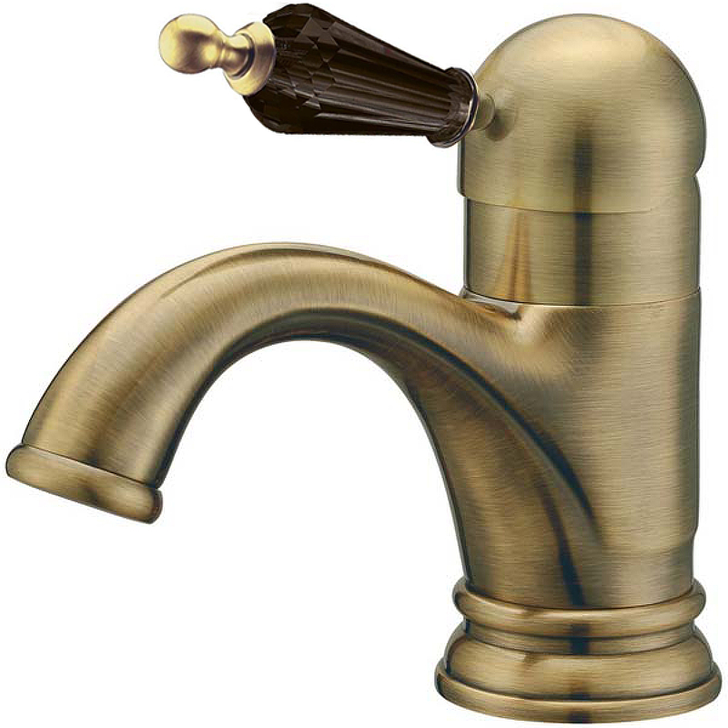 Смеситель для раковины высокий Boheme Medici бронза с черным Swarovski 301-BSW - 0