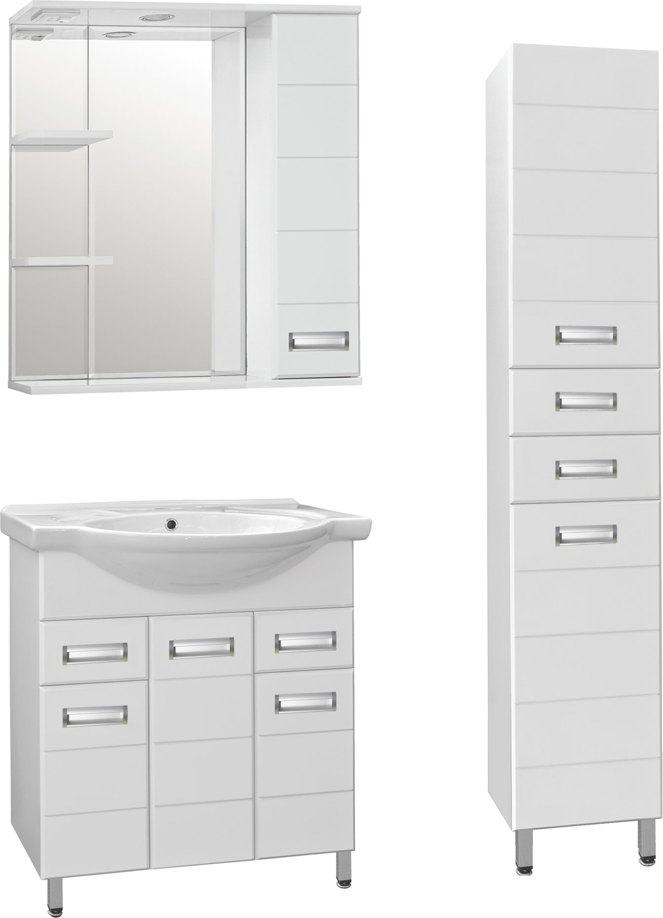 Тумба с раковиной Style Line Ирис 75 белая - 4