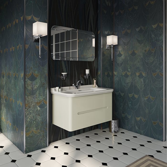 Kerasan Waldorf База подвесная под раковину 100см, с 2-мя ящиками, цвет bi vaniglia matt 925530 - 0