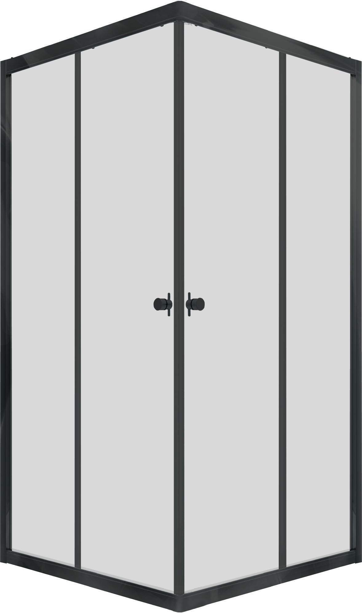 Душевой уголок DIWO Анапа 90х90, профиль черный матовый Щ0000055508 - 4