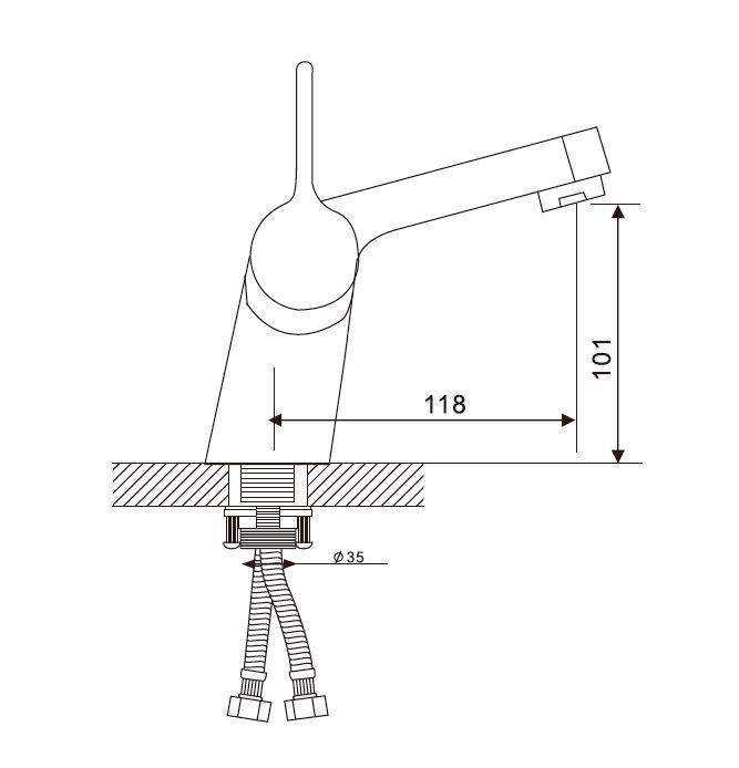 Смеситель для раковины с гигиеническим душем Gappo хром глянцевый G1204 - 8