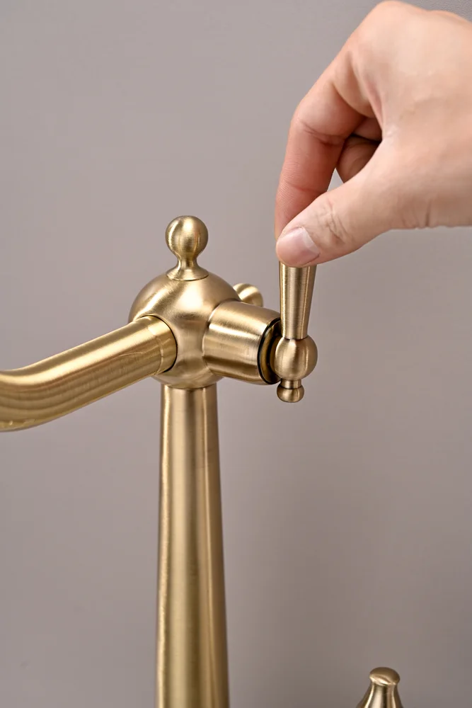 Смеситель для кухни Paulmark Retro бронза Re213226-BR - 12