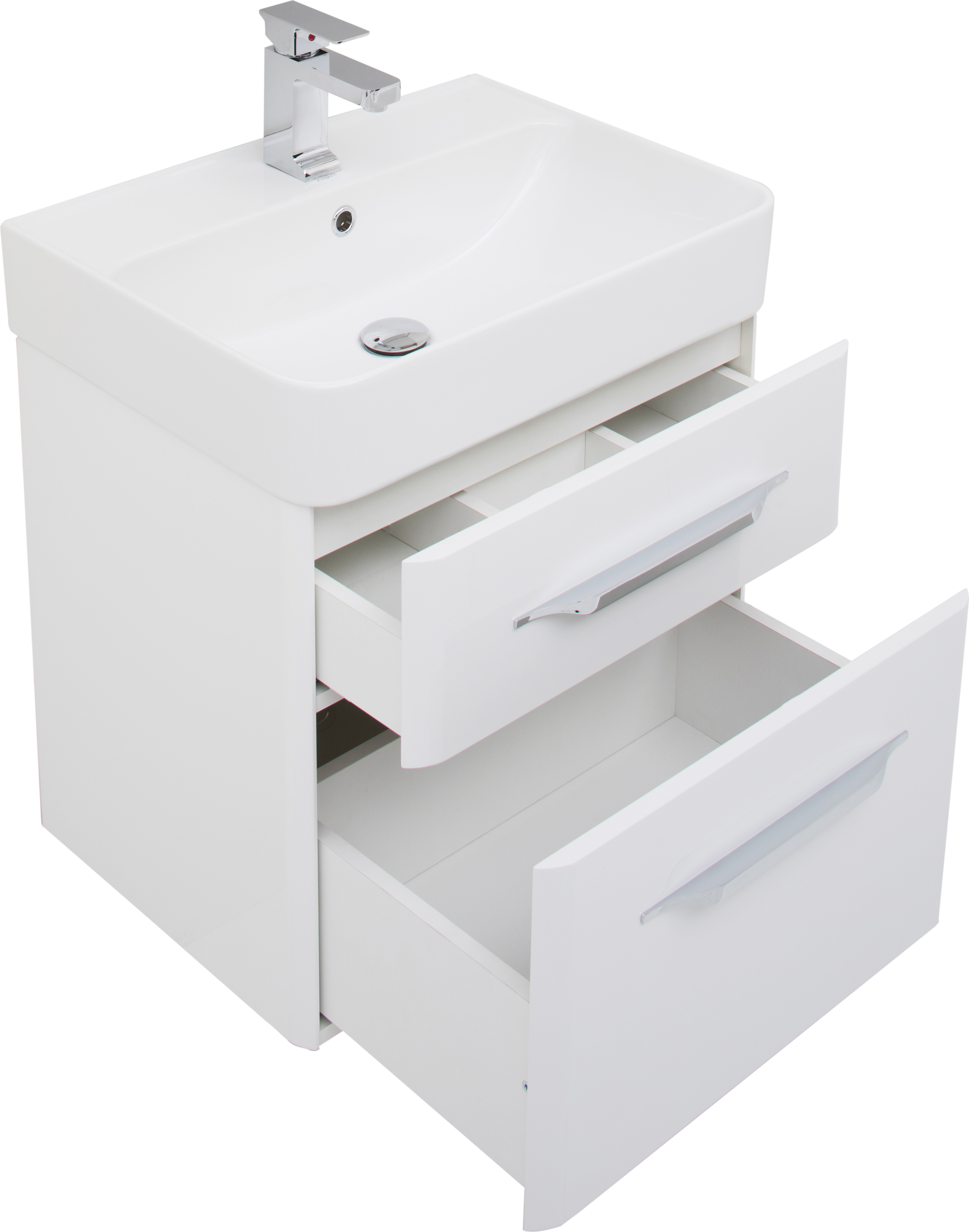 Тумба с раковиной Aquanet Виченца 60 белый глянец - 7