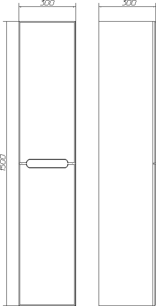 Шкаф-пенал DIWO Коломна KOL.P.30/P/W - 5