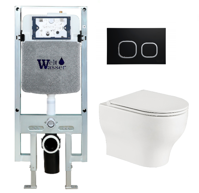 Комплект Weltwasser AMBERG 497 ST + ERLENBACH 004 GL-WT + AMBERG RD-BL  10000006683 - 0