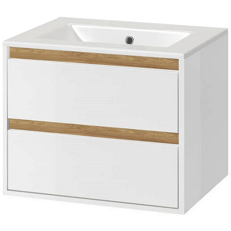 Тумба под раковину EXCELLENT Tuto 60 белый - светлое дерево MLEX.0103.600.WHBL - 0