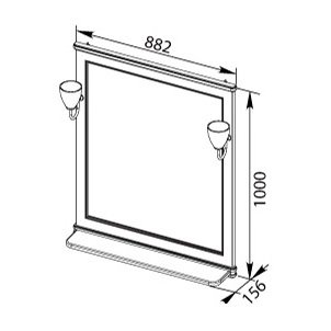 Зеркало Aquanet Валенса 80 белое 180151 - 3