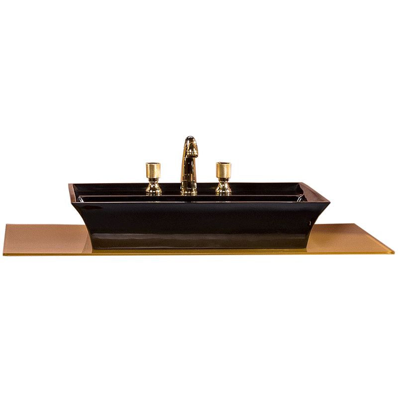 Столешница под раковину Armadi Art Lucido 100 золото 853-100-G - 0