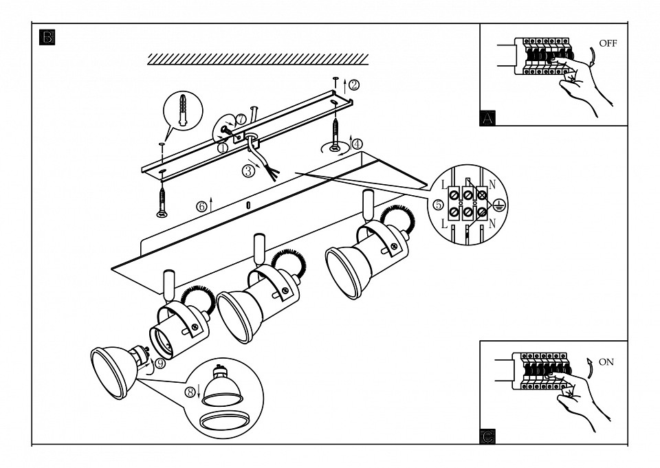 Спот Eglo ПРОМО Tukon 3 94146 - 1