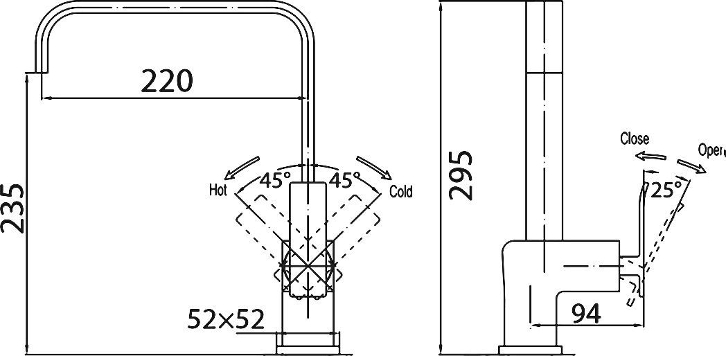 Смеситель BelBagno Ticino TIC LAM CRM для кухонной мойки TIC-LAM-CRM - 1