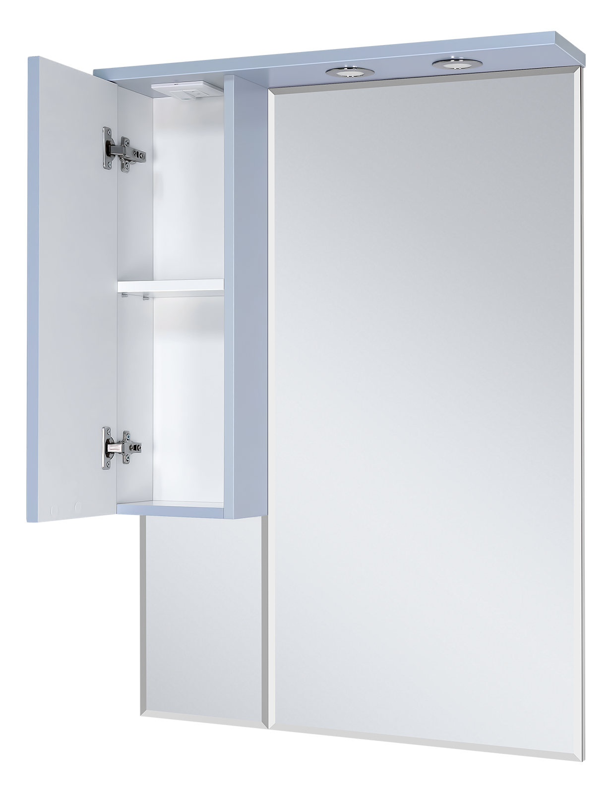 Терра - 70 зеркало-шкаф серый левый П-Тер02070-0501Л - 1