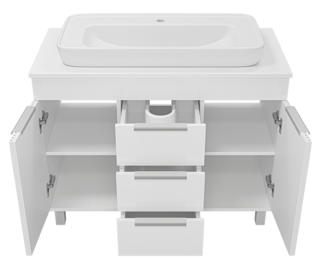 Тумба под раковину Brevita Enfida 100х65 белый  ENF-06100-0143Я - 2