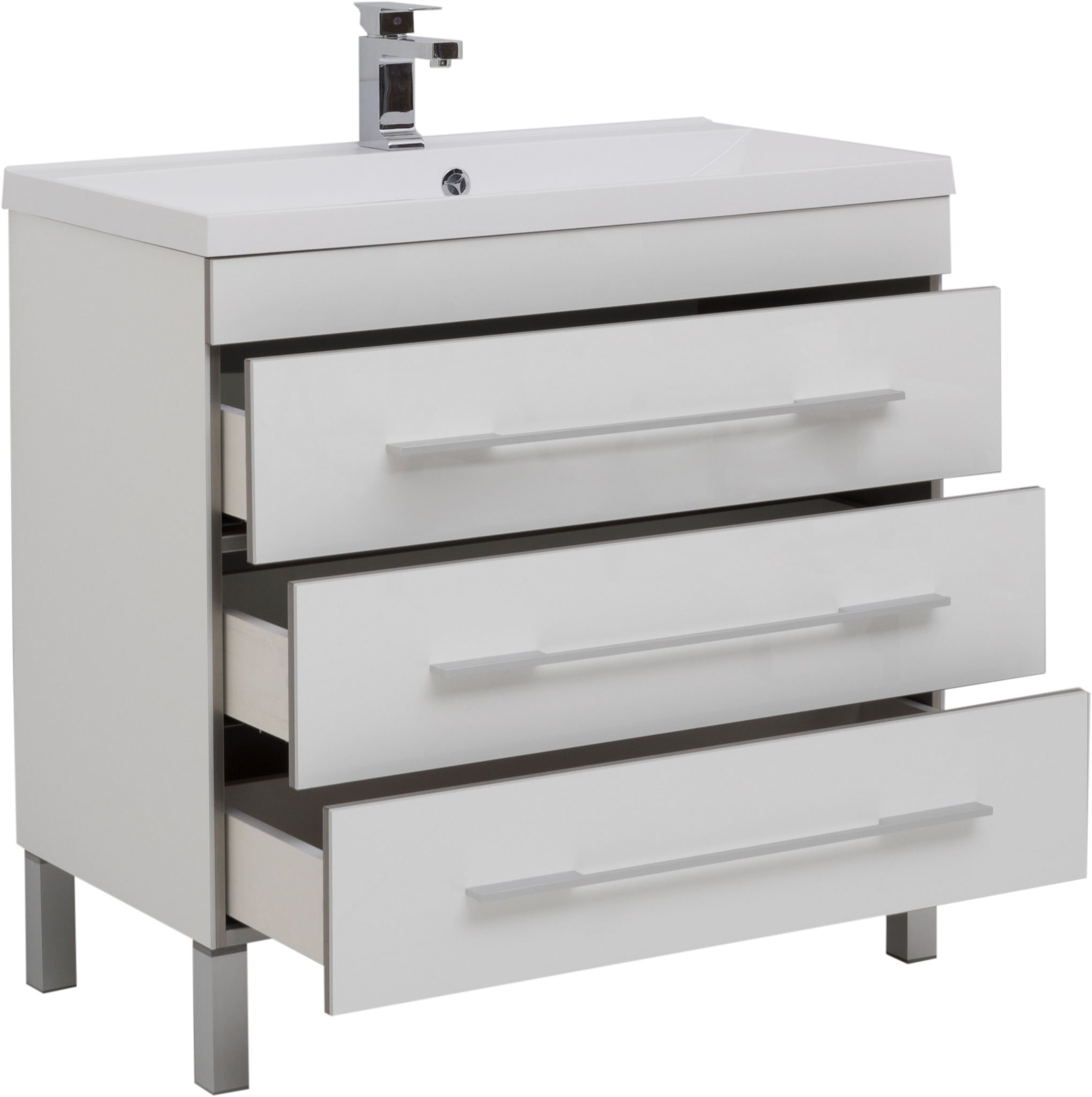 Тумба с раковиной Aquanet Верона 90 белая - 2