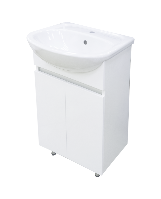 Тумба под раковину Misty Элегия 45 белая глянцевая Э-Эле01045-011Н - 0