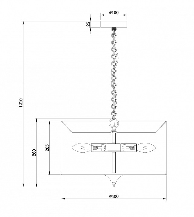 Подвесная люстра Maytoni Farn H428-PL-03-WG - 5