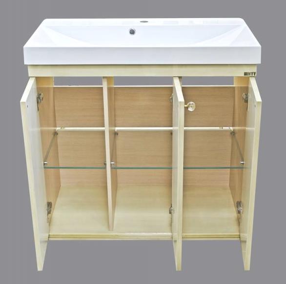 Тумба для комплекта Misty Бабочка 90 бежевая, патина Л-Баб01075-033Пр - 3