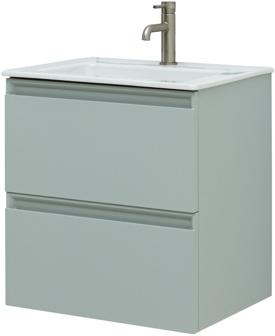 Тумба с раковиной Allen Brau Eclipse 60 светло - зеленый матовый 1.E1001.PWM - 0