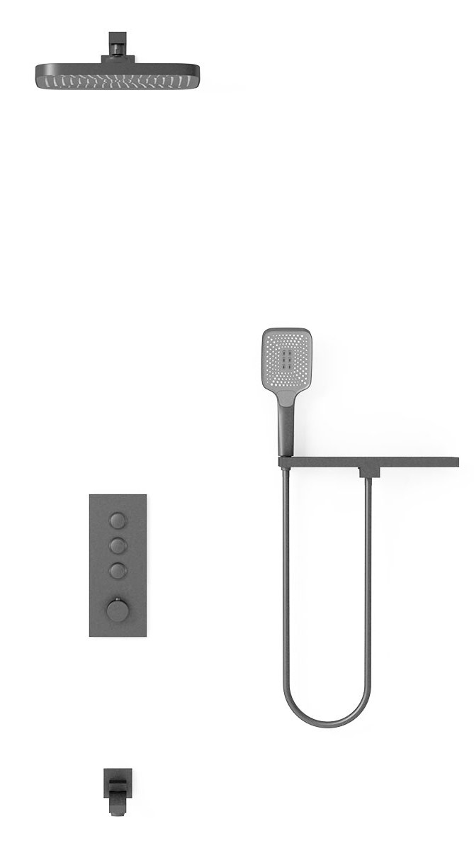 Душевой комплект Vincea с термостатом сталь VSFW-431T1RGM - 1