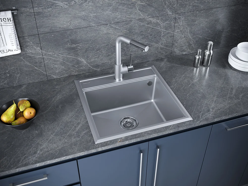 Мойка кухонная мойка Paulmark Stepia 50 серый матовый PM115051-GRM - 2