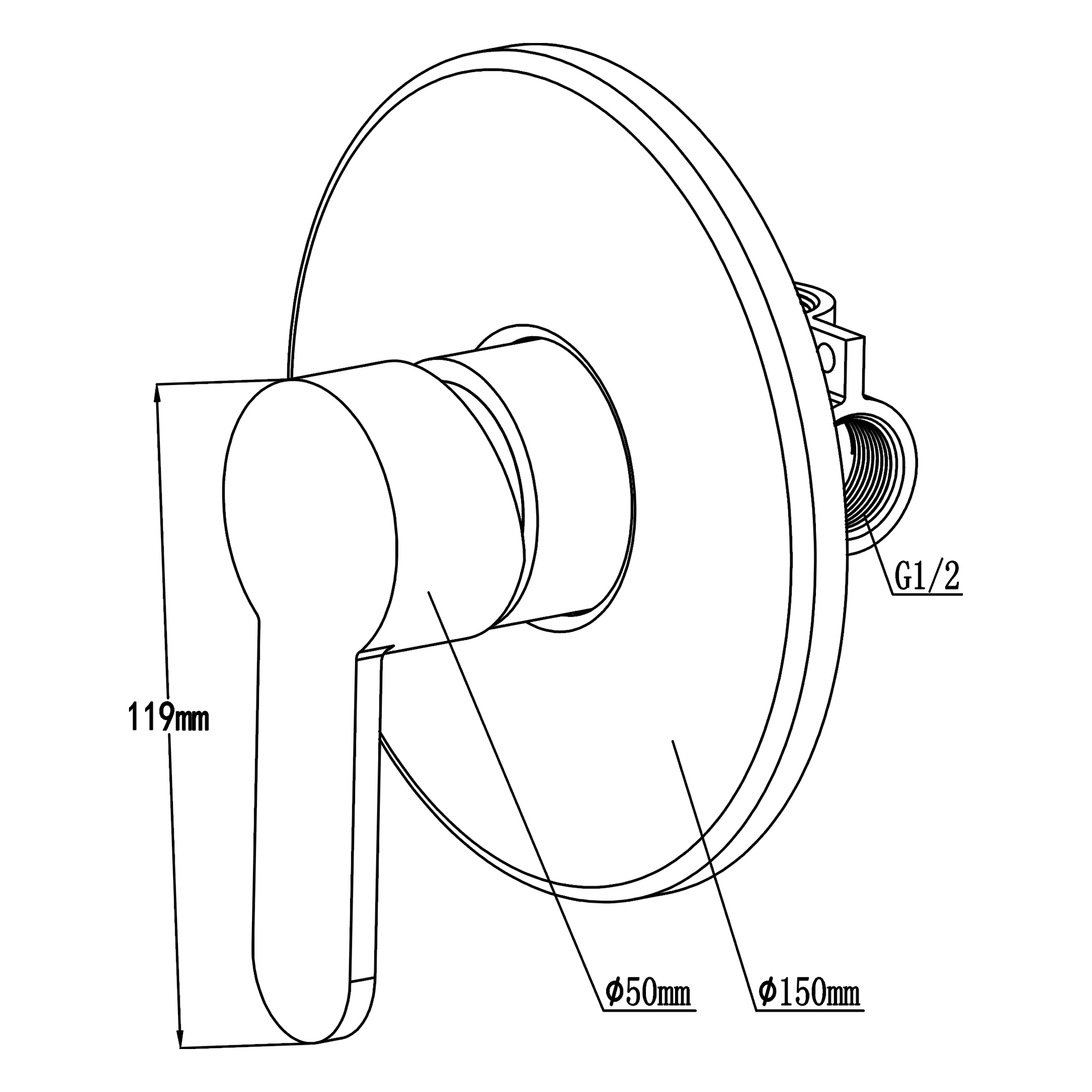 Swedbe Platta Гигиенический душ со встроенным смесителем 5525 - 3