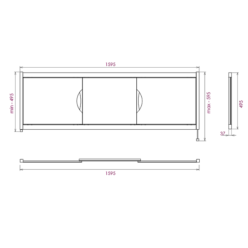 Фронтальная панель Onika Монако 160 белый  516001 - 1