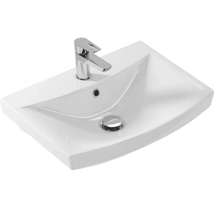 Тумба с раковиной Onika Харпер 55 белый/мешковина (105557) - 6