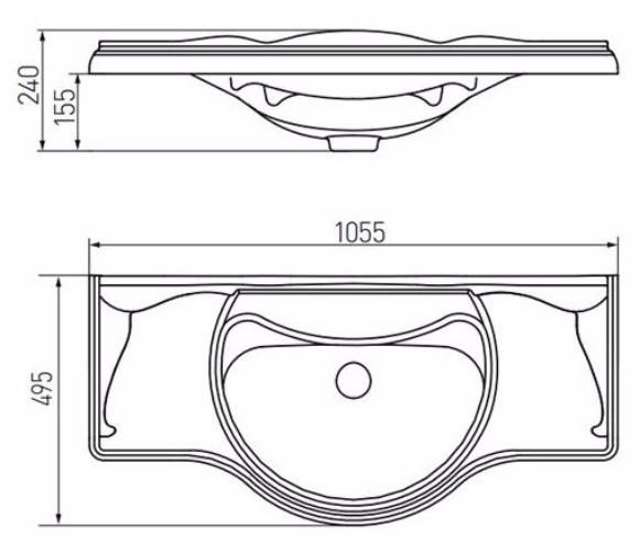 Мебельная раковина Roca America 105 327205000 - 2
