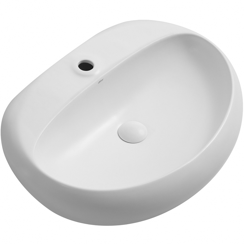 Накладная раковина Abber Bequem 64 белая матовая AC2112MW - 0