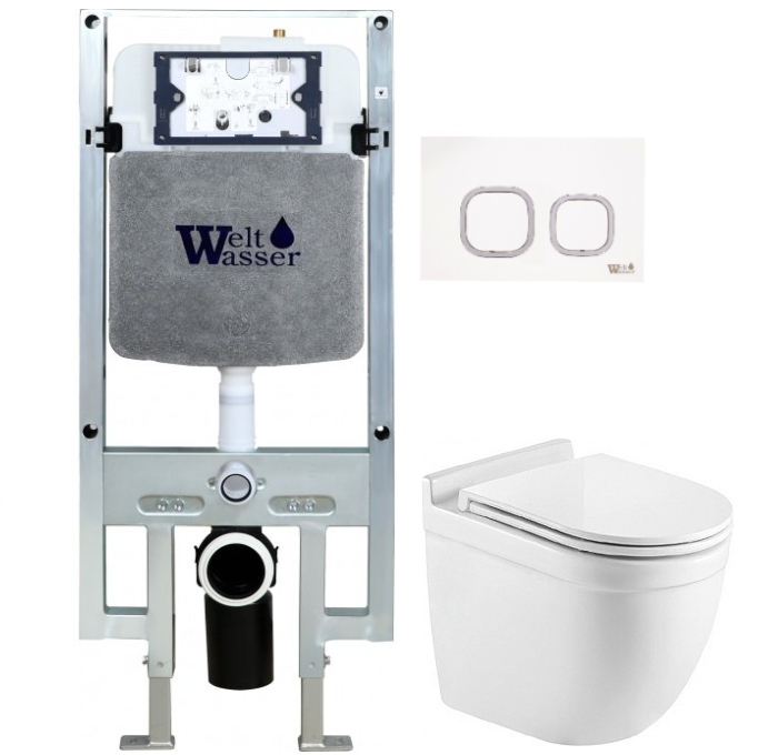 Комплект Weltwasser AMBERG 497 ST + HEIMBACH 004 GL-WT + AMBERG RD-WT  10000006706 - 0