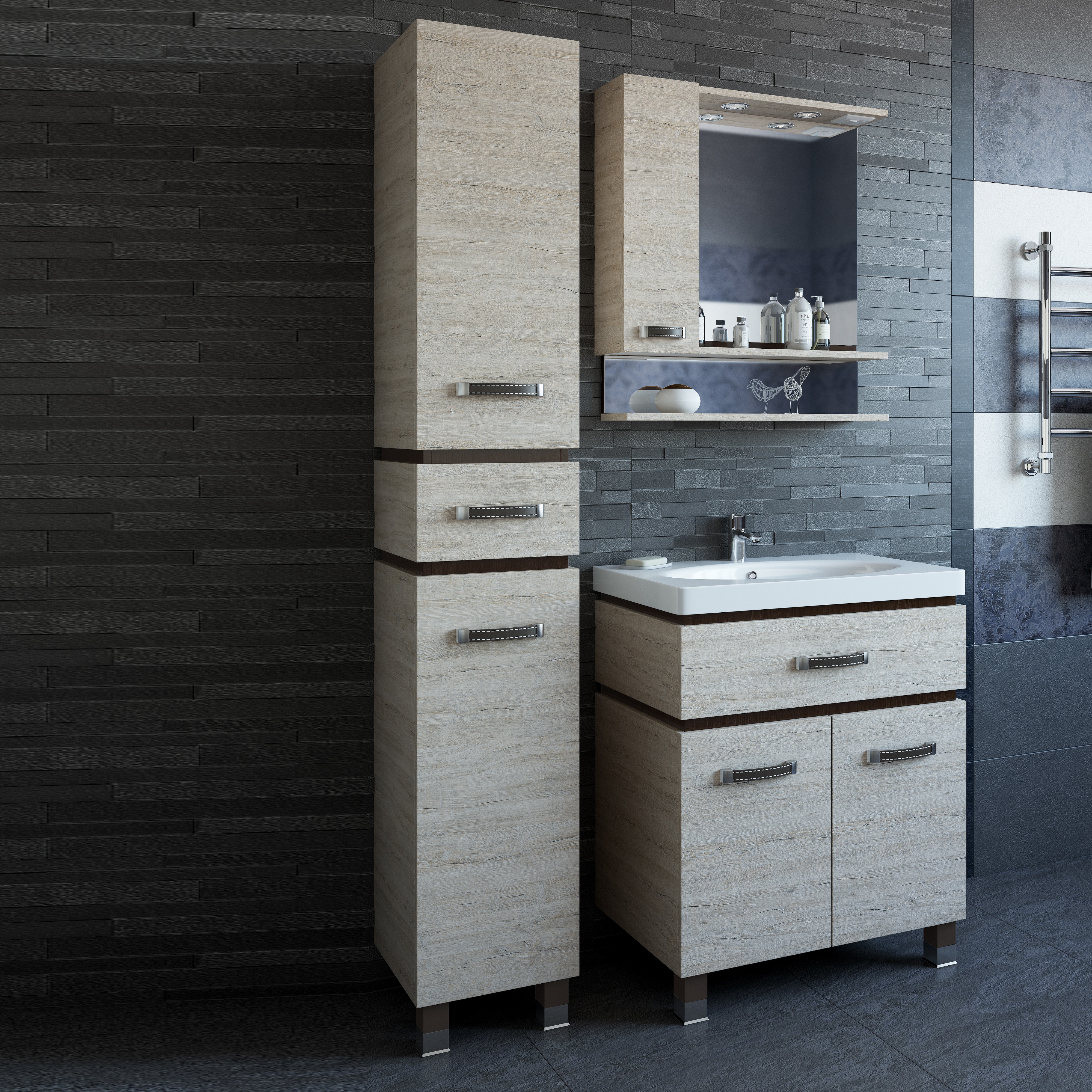 Шкаф-пенал Sanflor Техас R, орегон С0000001977 - 0