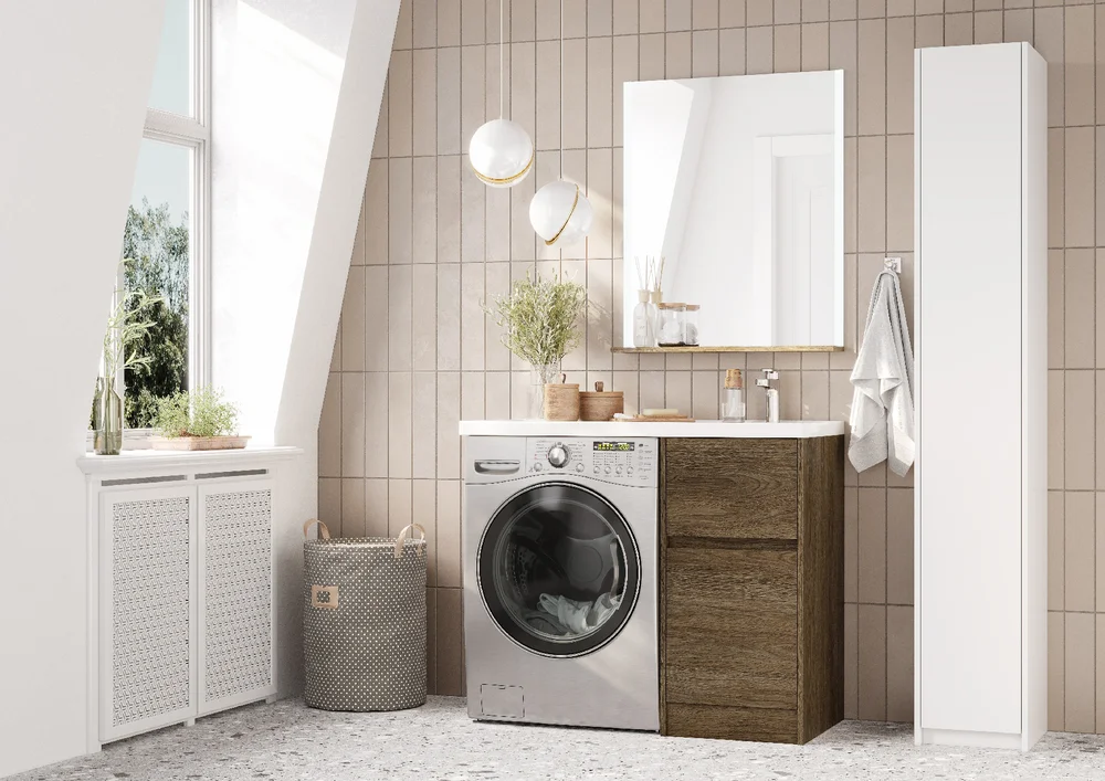 Тумба с раковиной Aquaton Лондри 40 темное дерево 1A2670K1LHDY0 - 6