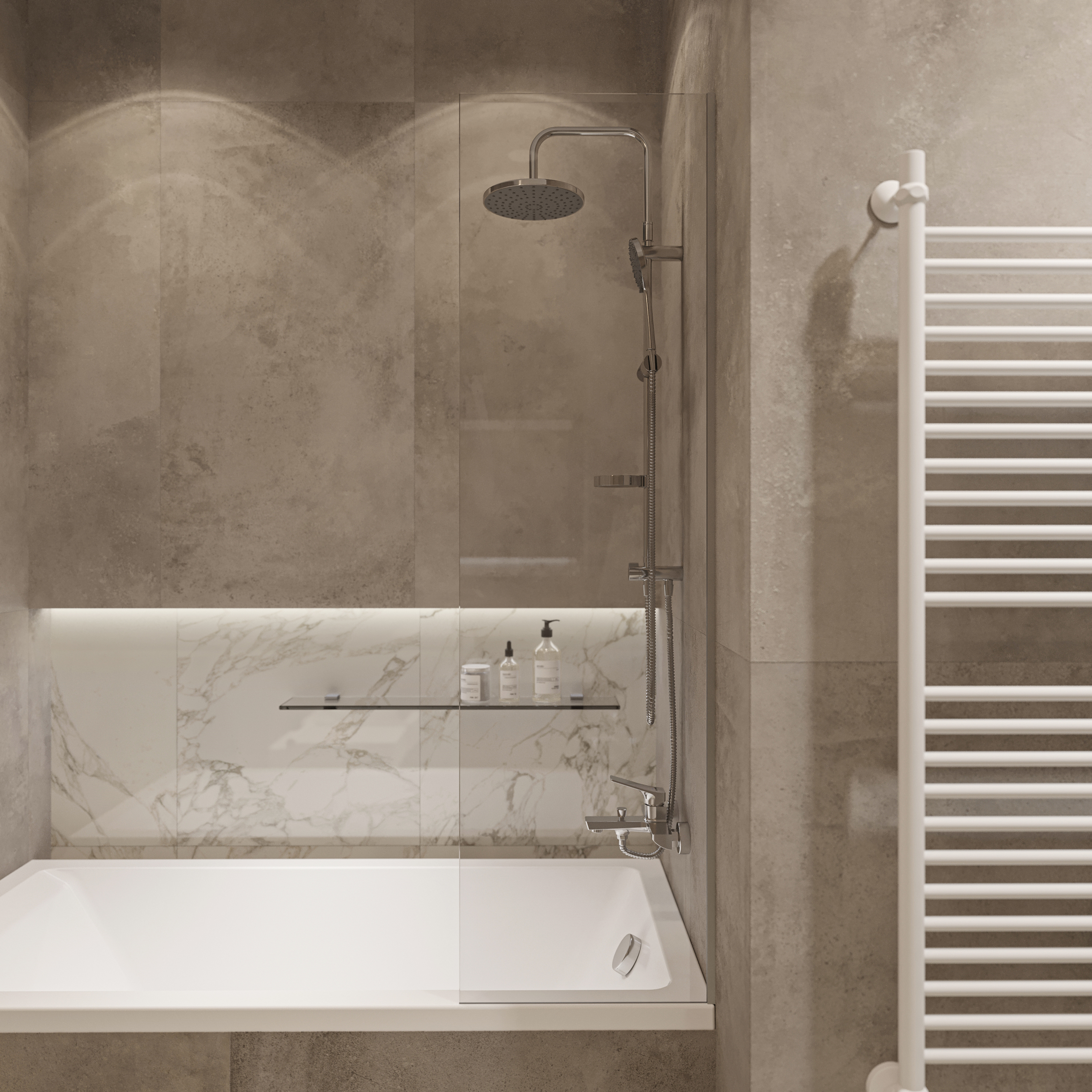 Шторка на ванну DIWO Ростов 4GW014 неподвижная, 40x150 - 0