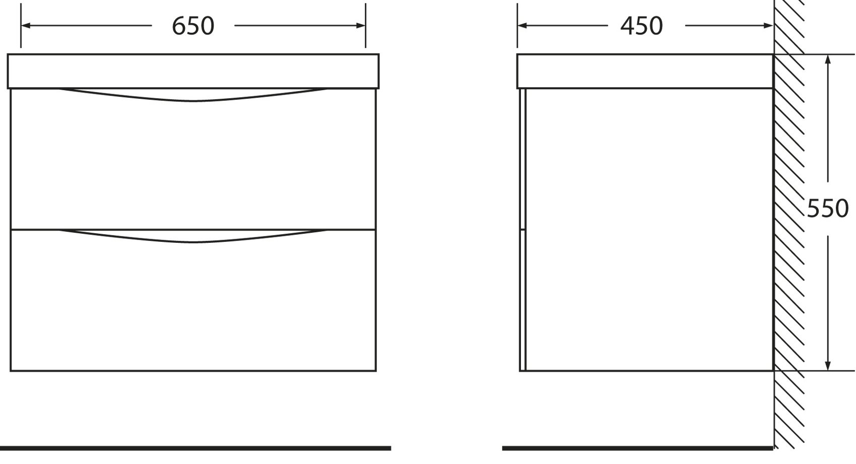 Тумба с раковиной BelBagno Marino 65 bianco lucido - 3