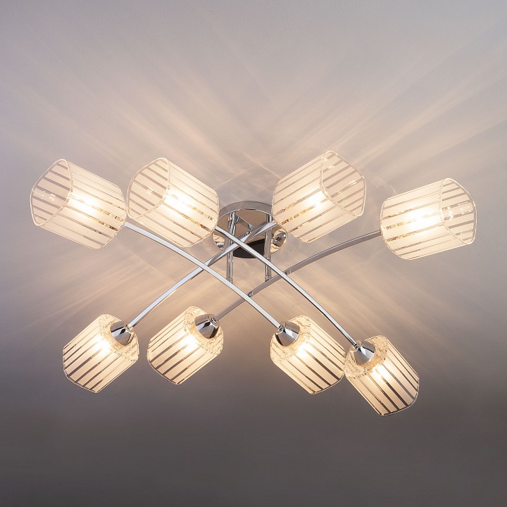 Люстра на штанге Eurosvet Ruby 30125/8 хром - 1