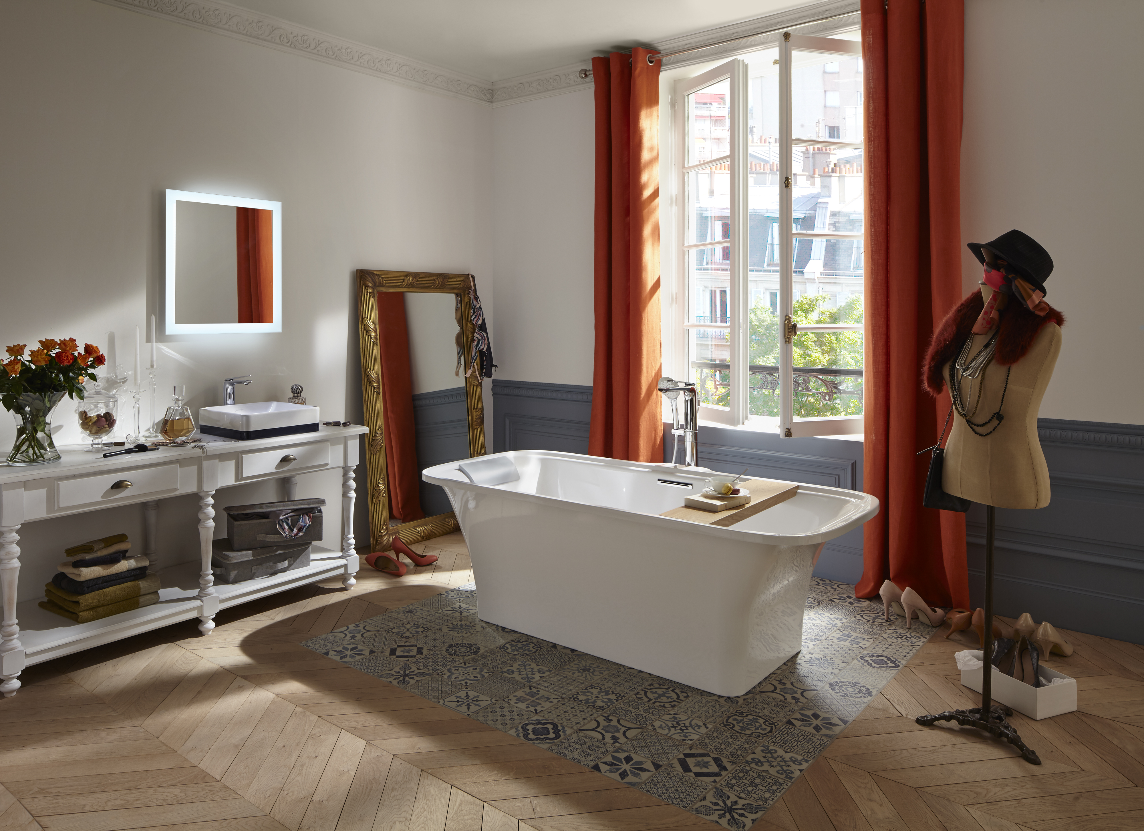 Ванна из искусственного камня Jacob Delafon Elite 180x85 щелевой перелив E6D034-00 - 2