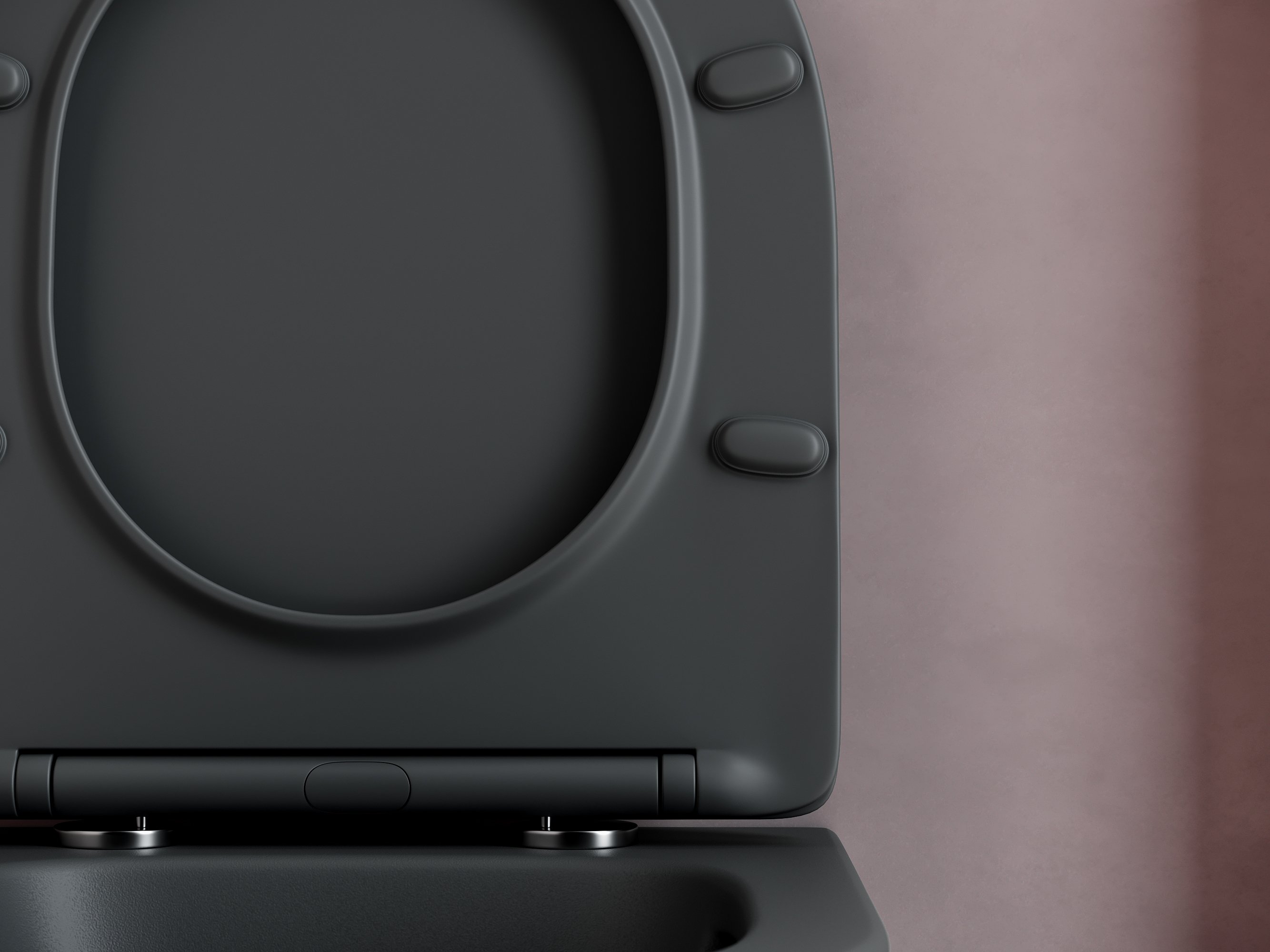 Унитаз подвесной Ceramica Nova Balearica Rimless CN6000MDH темный антрацит матовый - 6