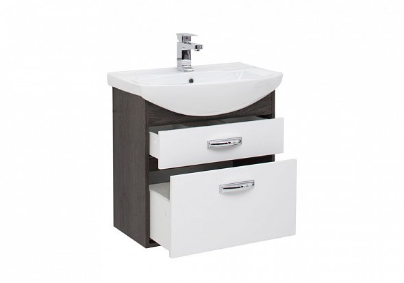 Тумба с раковиной Aquanet Грейс 65 2 ящика, дуб кантенбери 198378 - 1