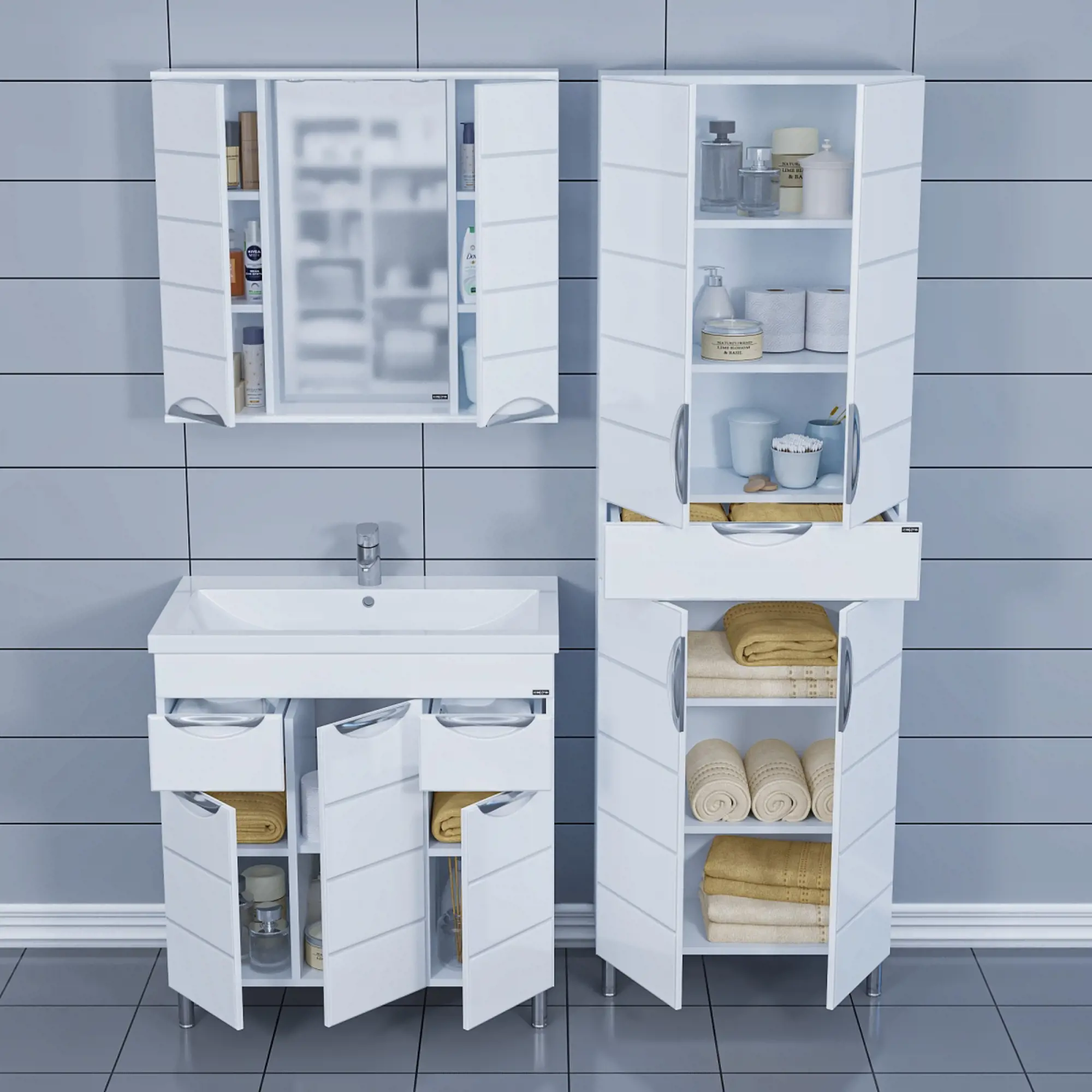 Тумба для комплекта СанТа Родос 80 белый 206015 - 5