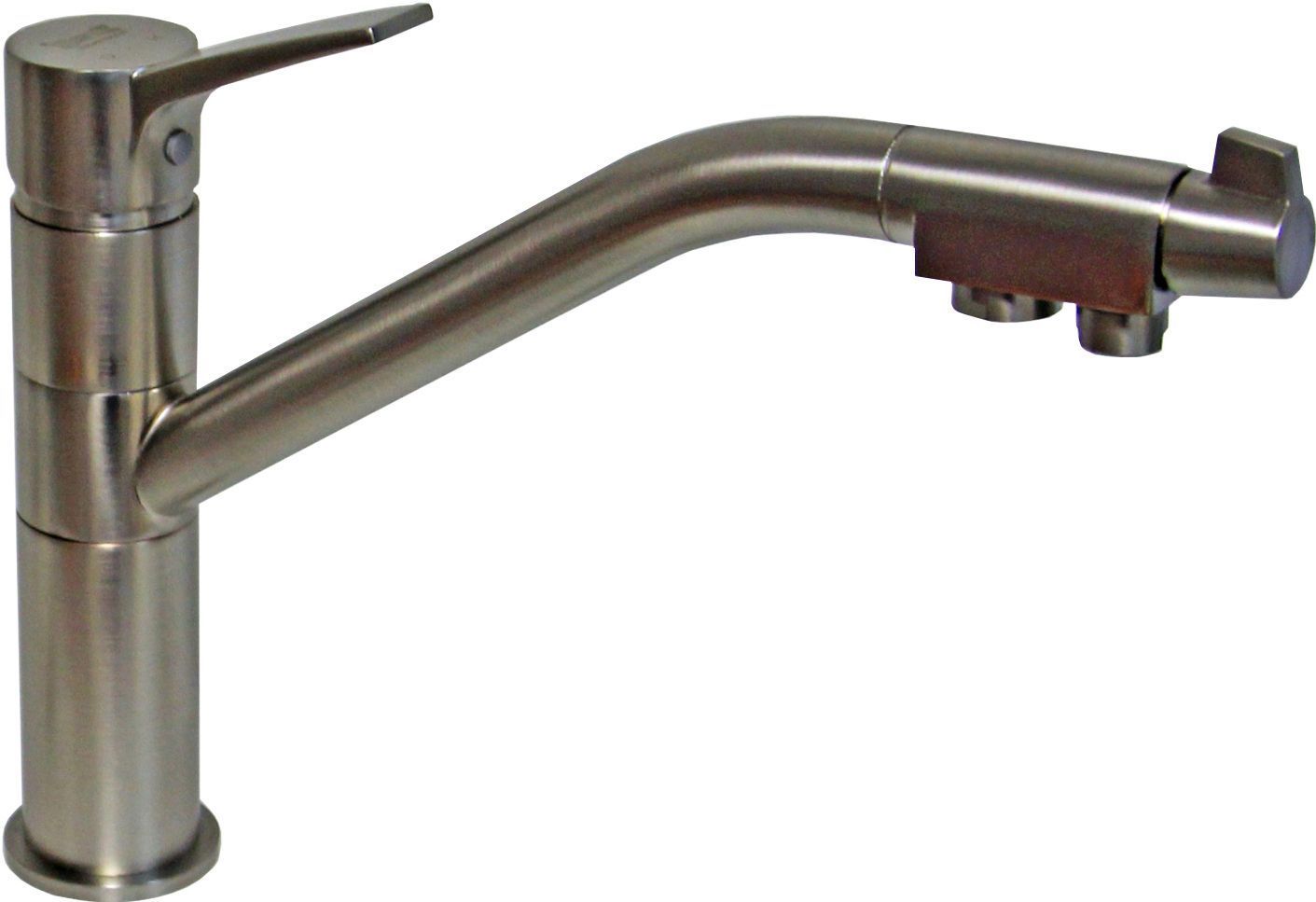 Смеситель Zorg Sanitary ZR 401 KF satin для кухонной мойки - 0