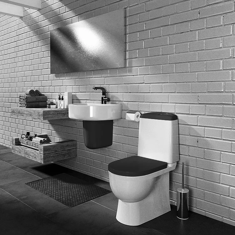 Унитаз-компакт Sanita luxe Best Color Black с микролифтом BSTSLCC06100522 - 3